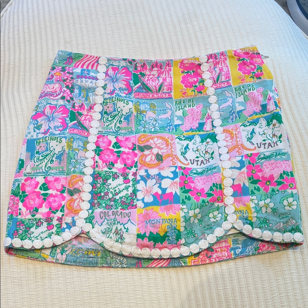 Lilly Pulitzer Multicolor Patchwork Skort